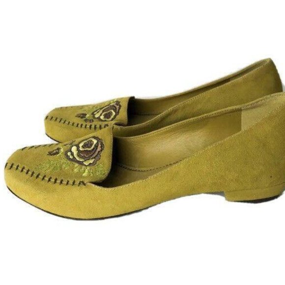 EUC Imagine By Vince Camuto Mustard Floral Loafer Size 7B - Picture 2 of 8
